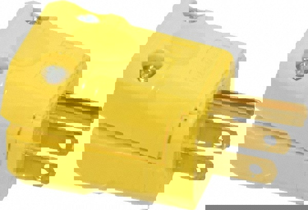 Straight Blade Plug: Industrial, 5-15P, 125VAC, Yellow